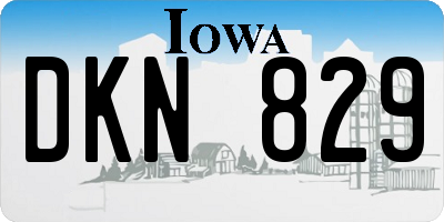 IA license plate DKN829