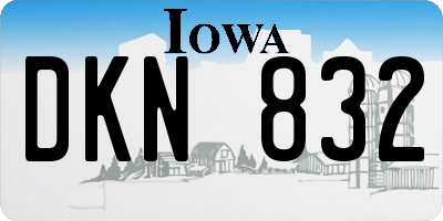 IA license plate DKN832