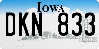 IA license plate DKN833