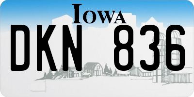 IA license plate DKN836