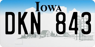 IA license plate DKN843