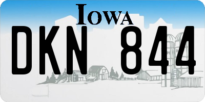 IA license plate DKN844