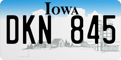 IA license plate DKN845