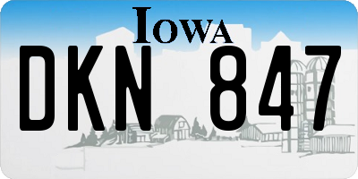 IA license plate DKN847