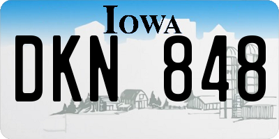 IA license plate DKN848