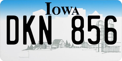 IA license plate DKN856