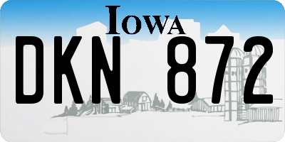 IA license plate DKN872