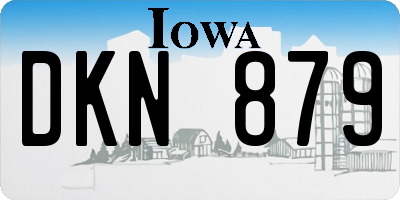 IA license plate DKN879