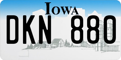 IA license plate DKN880