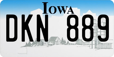 IA license plate DKN889