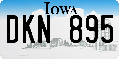 IA license plate DKN895