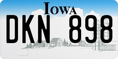 IA license plate DKN898