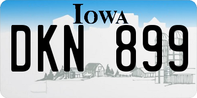 IA license plate DKN899