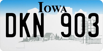IA license plate DKN903