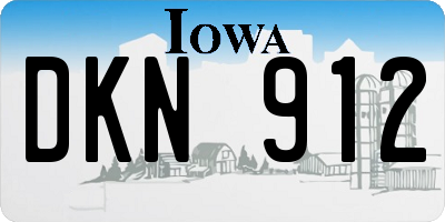 IA license plate DKN912