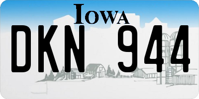 IA license plate DKN944