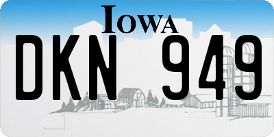 IA license plate DKN949