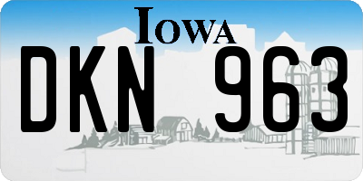 IA license plate DKN963