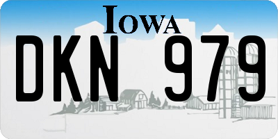 IA license plate DKN979