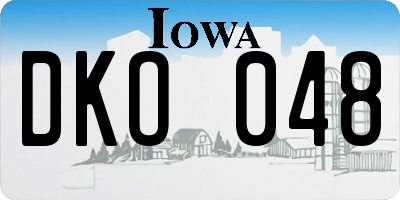 IA license plate DKO048