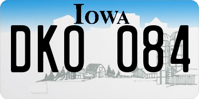IA license plate DKO084