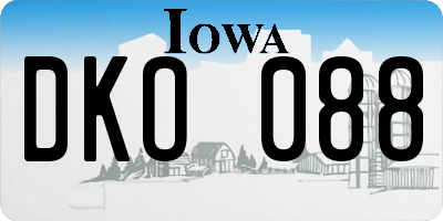 IA license plate DKO088