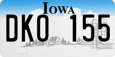 IA license plate DKO155
