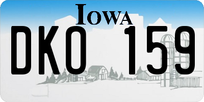 IA license plate DKO159