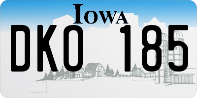 IA license plate DKO185
