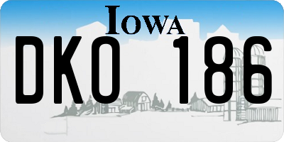 IA license plate DKO186