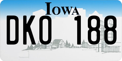 IA license plate DKO188