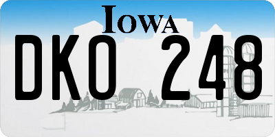 IA license plate DKO248