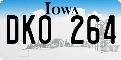 IA license plate DKO264
