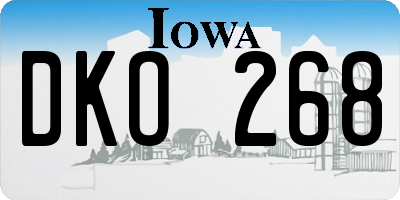IA license plate DKO268
