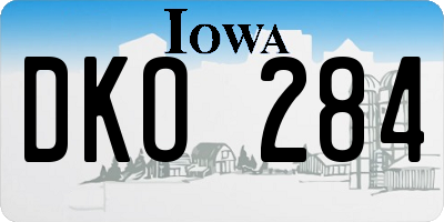 IA license plate DKO284