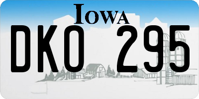 IA license plate DKO295