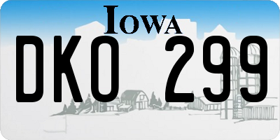 IA license plate DKO299