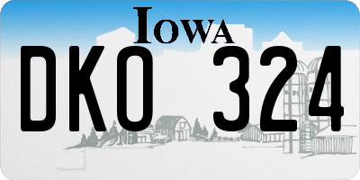 IA license plate DKO324
