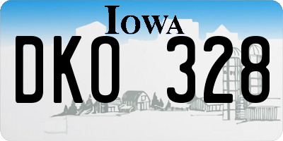 IA license plate DKO328