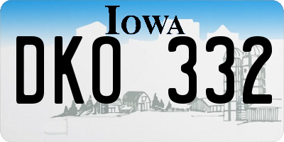 IA license plate DKO332