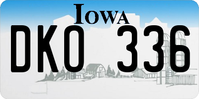 IA license plate DKO336