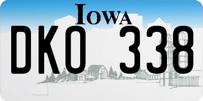 IA license plate DKO338