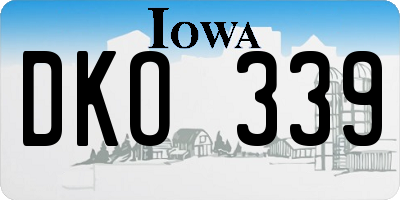 IA license plate DKO339
