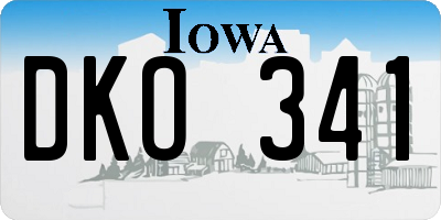 IA license plate DKO341