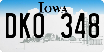 IA license plate DKO348