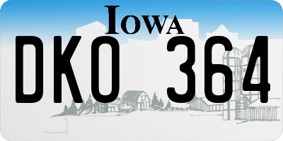 IA license plate DKO364