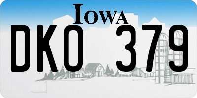 IA license plate DKO379
