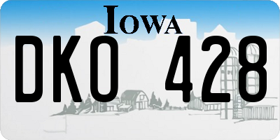 IA license plate DKO428