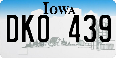 IA license plate DKO439
