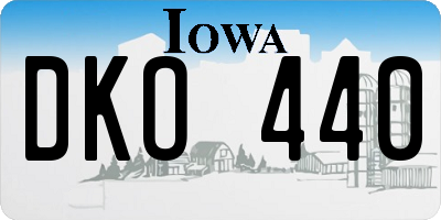 IA license plate DKO440